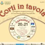 CAPRARICA: CORTI IN TAVOLA 20 E 21 LUGLIO